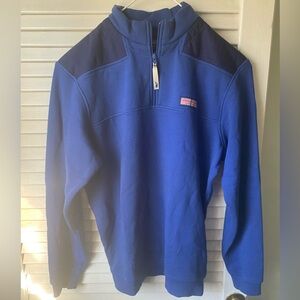 Men’s Small Blue 1/4 zip Vinyard Vines Sweatshirt
